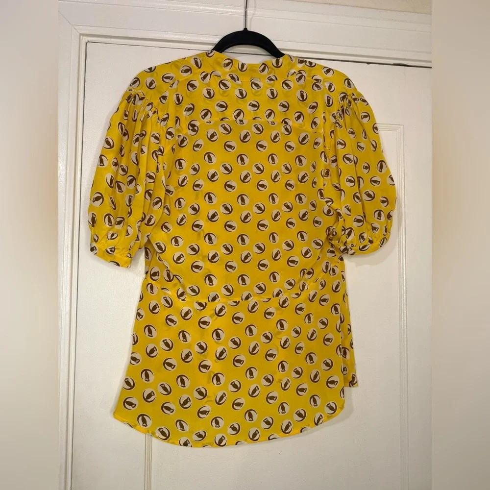 Girls From Savoy Silk Blouse Anthropologie - Picture 3 of 6